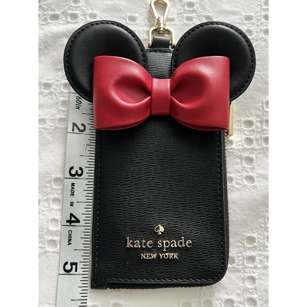 Kate Spade Mini Mouse Card/Key Holder Black And Red EUC - Picture 6 of 6